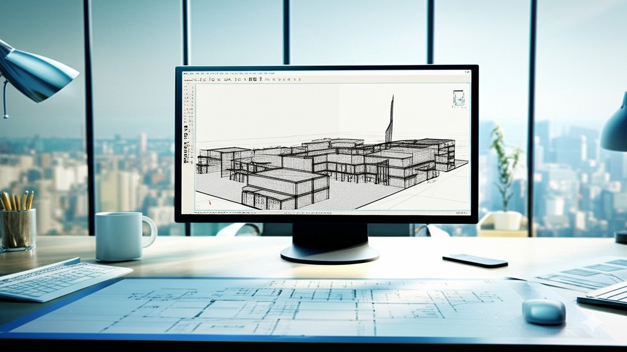 adobe-premier-pro generate a seo friendly alt text, caption, description referencing adobe premier pro illustrating a 3-d design image on a monitor sitting on a desk.