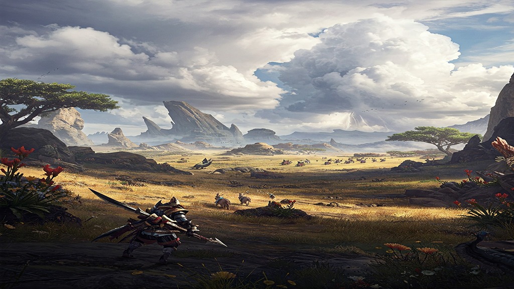 Windward Plains vista, Monster Hunter Wilds.