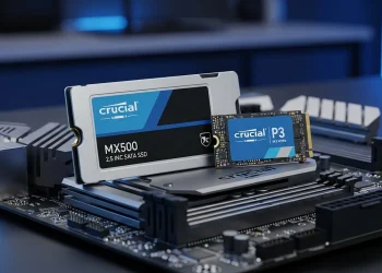 Crucial P3 and MX500 drives for an SSD upgrade guide.