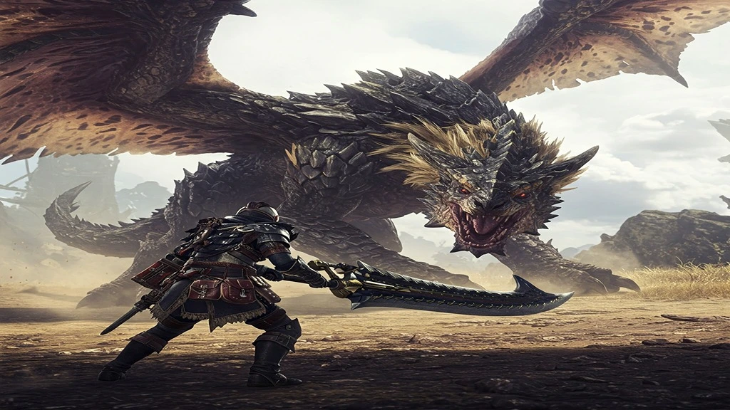 monster-hunter-beast A hunter faces a powerful monster in Monster Hunter Wilds.