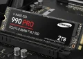 Samsung 990 PRO 2TB NVMe SSD detailed M.2 view