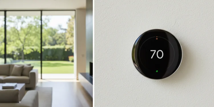 Frontal view of the Google Nest Learning Thermostat 4th gen in polished silver to determine if the hardware actually saves on energy costs.