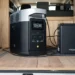 EcoFlow DELTA 2 and extra battery in a camper van.
