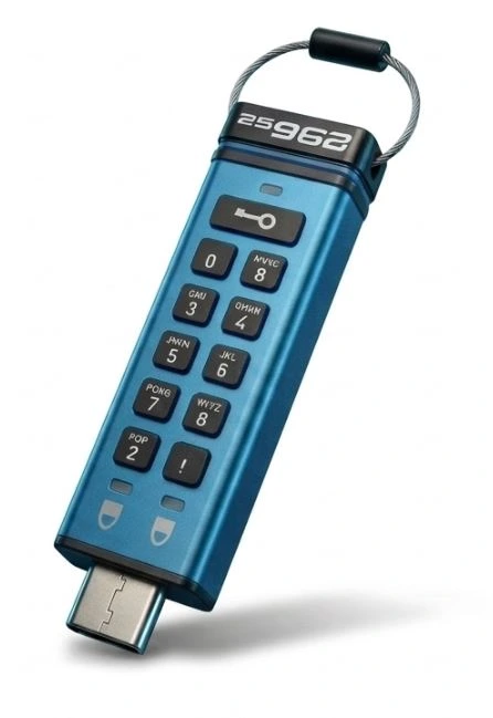 Kingston IronKey Keypad 200C hardware-encrypted USB-C flash drive with built-in PIN keypad