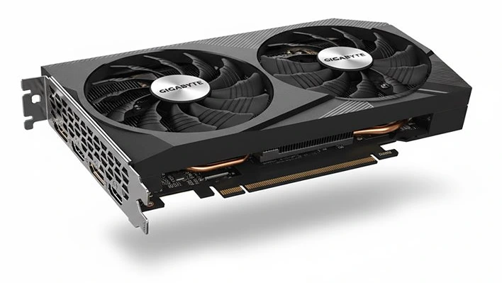 Gigabyte GeForce RTX 3060 graphics card with dual Windforce fans and copper heat pipes.